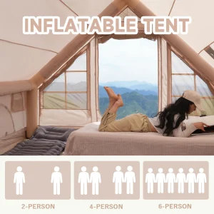 PAKICETUS Inflatable Tent With Skylight