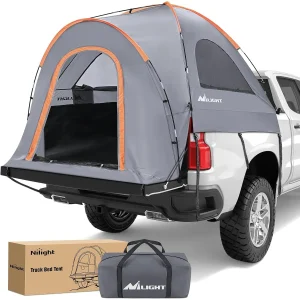 Nilight Truck Bed Tent, Pickup Tent 2 Person Waterproof PU2000mm Double Layer for Full Size Truck Camping Outdoor Travel, 8-8.5FT / 5.2-5.8 FT / 6.4-6.7 FT, Portable Pickup Camping Tent for Outdoor Road Trip Adventure