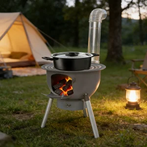 Portable Camping Wood Stove & Multifunction Fire Pit