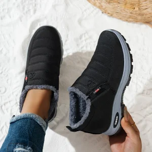 Women's Slip-On Winter Fleece-Lined Snow Boots