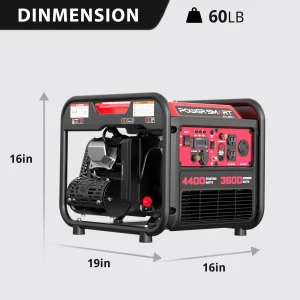 PowerSmart 4400W/3600W Rated Gas Powered Generator