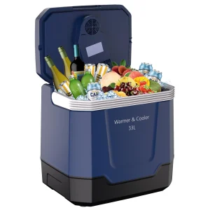 35-Quart Electric Cooler and Warmer – 12V Car Refrigerator with AC/DC Power